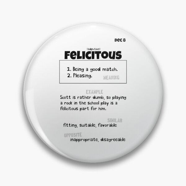 Item preview, December 8 Felicitous designed and sold by Square Root of Squid.
