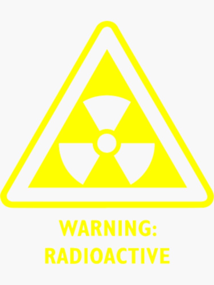 "Radioactive Laboratory Hazard Warning Symbol" Sticker for Sale by