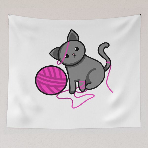 Item preview, Who Loves Basket Knitty Limited Edition Kitty Vintage Style designed and sold by LortAndrew.