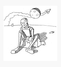 Sad Robot Photographic Print