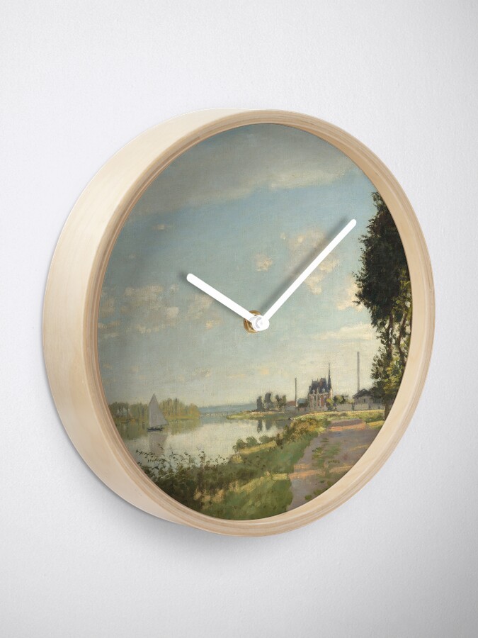 Alternate view of Argenteuil by Claude Monet Clock
