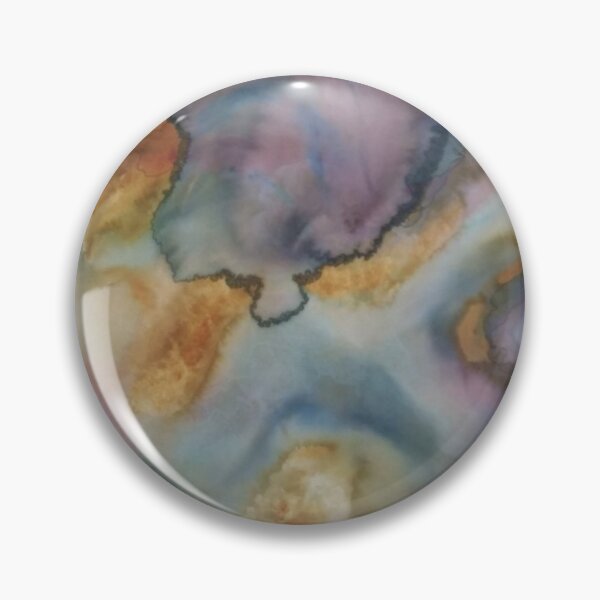 Item preview, Yellowstone Hydrothermal Pool #2 watercolor and ink painting designed and sold by ChillonLeachArt.