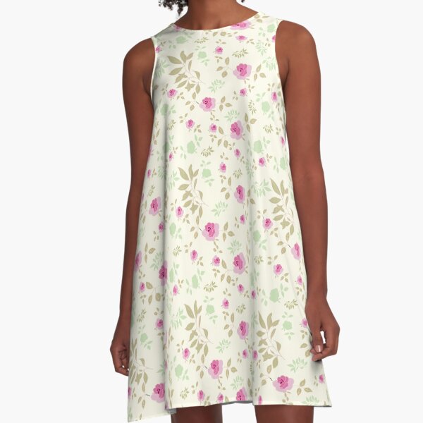 Honey Summer Roses A-Line Dress