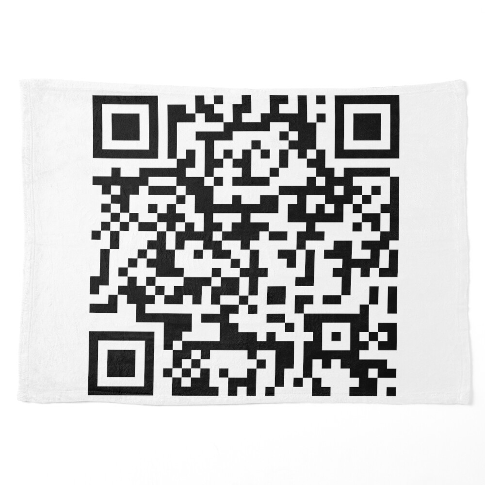 Rick Roll funny prank Video link readable QR Code 3x3 pattern white  fuchsia Sticker for Sale by rednumberone