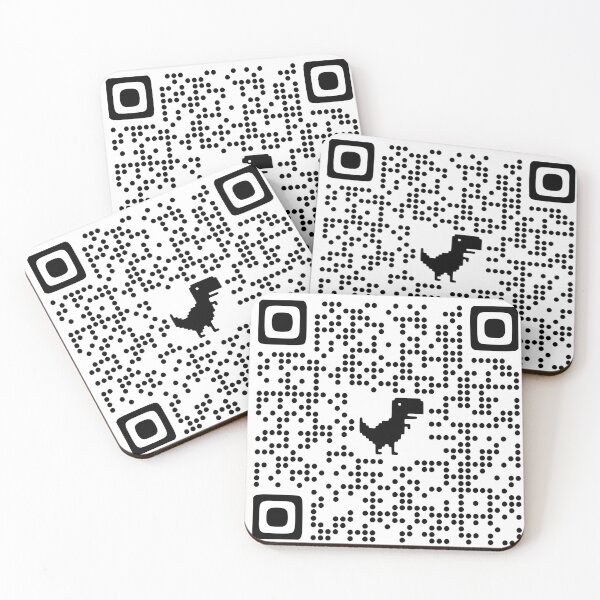 Item preview, Rick Roll QR Code - Cute Chrome Dinosaur Version designed and sold by Dator.
