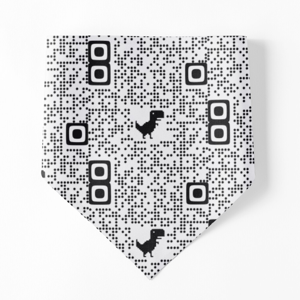 Rick Roll QR Code - Cute Chrome Dinosaur Version | Photographic Print