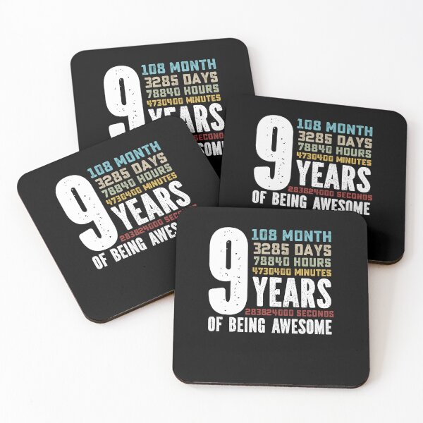 Item preview, 9 Years Being Awesome 9th Birthday Gift Boy Girl designed and sold by hasanmasud.