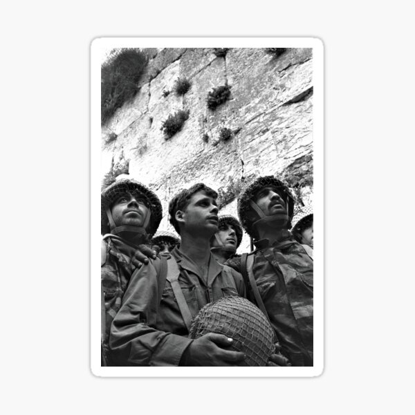 Item preview, Israeli paratroopers standing in front of the Western Wall. June, 1967 designed and sold by Presly.