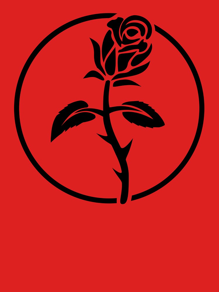 Discover Symbole D'Anarchisme Black Rose T-Shirt