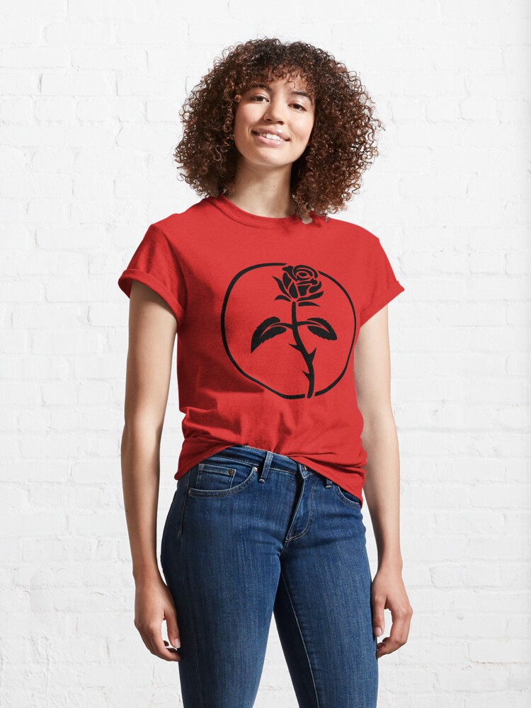 Discover Symbole D'Anarchisme Black Rose T-Shirt