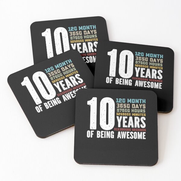 Item preview, 10 Years Being Awesome 10th Birthday Gift Boy Girl designed and sold by hasanmasud.