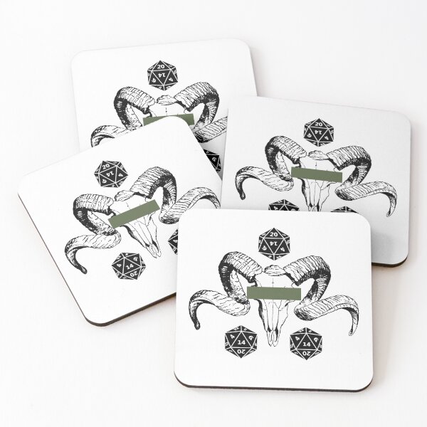 Item preview, Pattern HELLFIRE CLUB white animal skull khaki designed and sold by KS-Y.