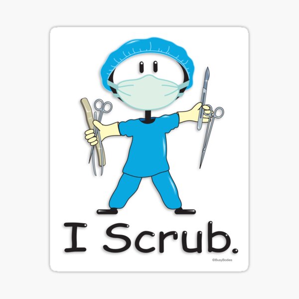 I Scrub Surgical Technologist Stick Figure Sticker For Sale By Heidi