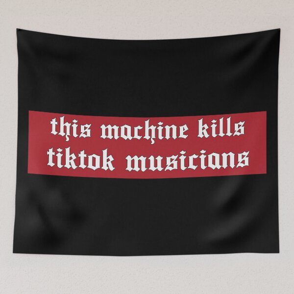 Item preview, this machine kills tiktok musicians bumper sticker designed and sold by kotonok0.