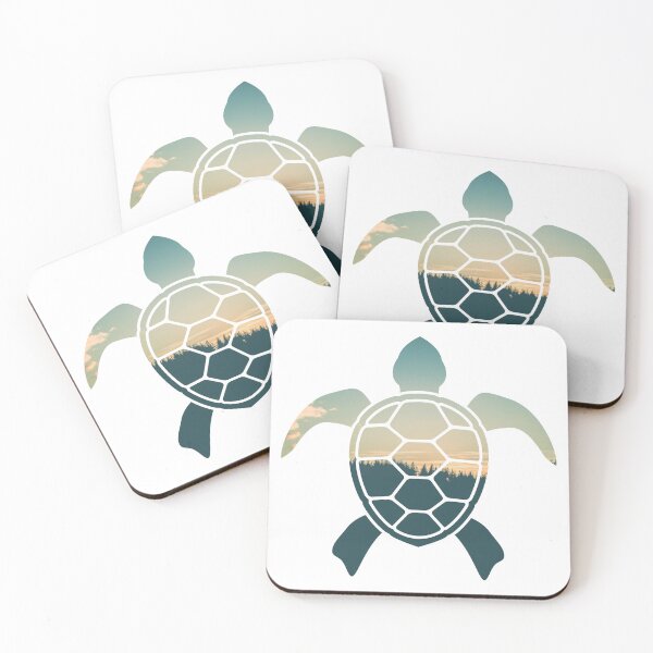 Item preview, Forest Trees Under Calm Sky Turtle | Colorful Turtle designed and sold by BopleDesigns.