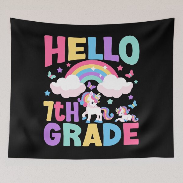 Item preview, Hello 7th Grade Unicorn Rainbow Back To School Teacher T-shirt designed and sold by KGN  CREATIVITY.