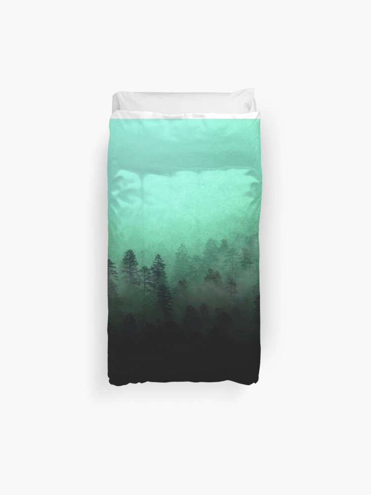 Colour In The Mist Teal Duvet Cover By Soarta157 Redbubble