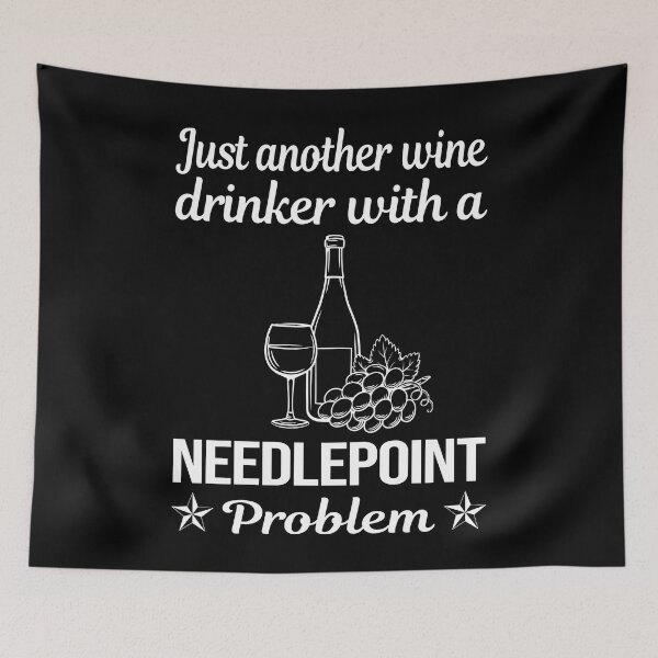 Item preview, Wine Drinker Needlepoint Canvas Work designed and sold by zuehloxerxk.