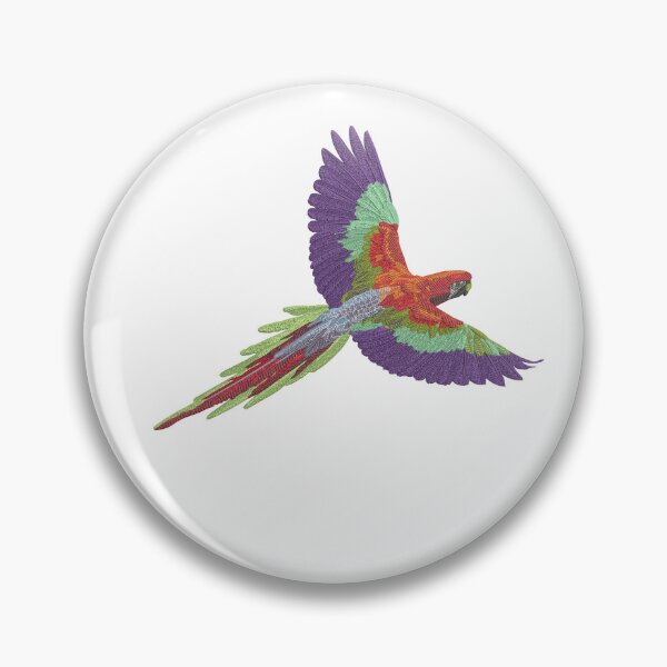Item preview, Multicolor Parrot Embroidery designed and sold by Cre8iveSkill.