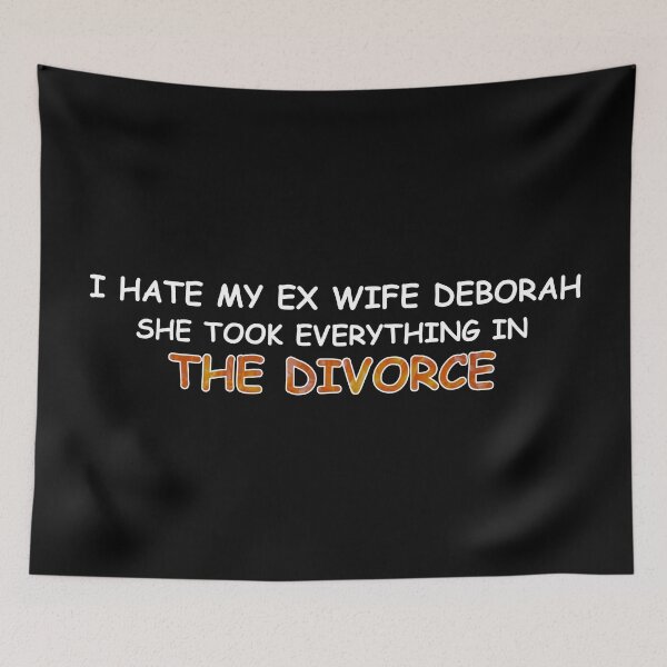 Item preview, i hate my ex wife deborah bumper sticker designed and sold by kotonok0.