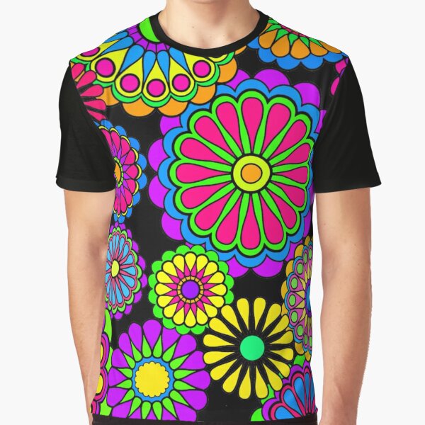 Psychedelic Print T Shirt Groovy Flower Power Trendy T Shirts Short Sleeve  Tshirt Women Street Fashion Clothes Big Size 4XL 5XL - AliExpress