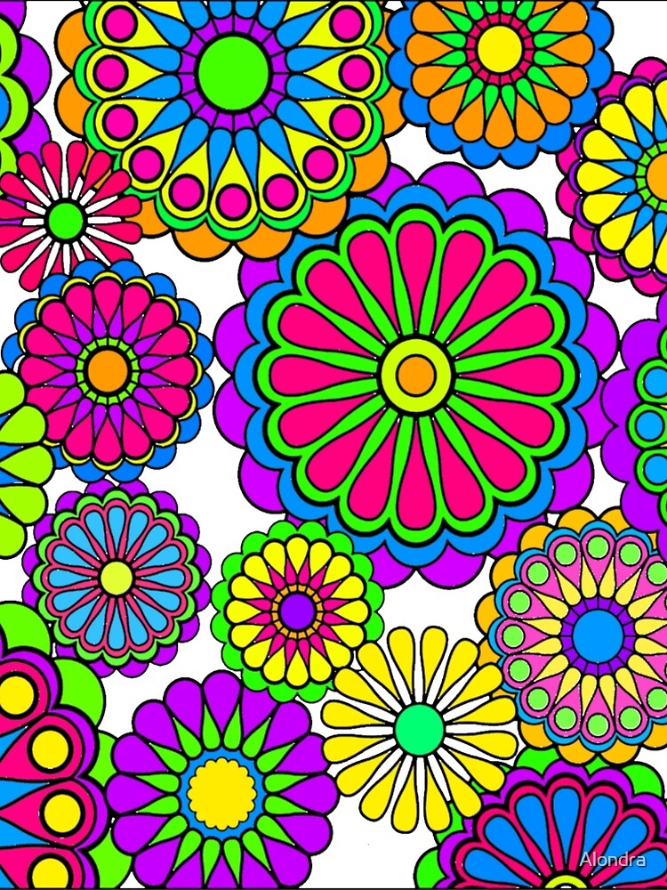 Happy Hippy Flowers by Alondra