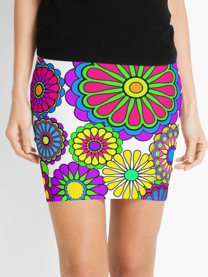 hippy flower skirt