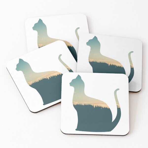 Item preview, Colorful Forest Trees Under Calm Sky Cat | Colorful Cat designed and sold by BopleDesigns.