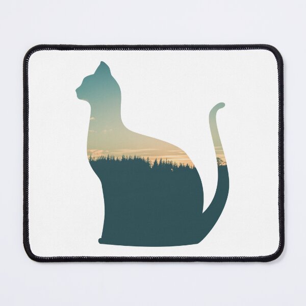 Item preview, Colorful Forest Trees Under Calm Sky Cat | Colorful Cat designed and sold by BopleDesigns.