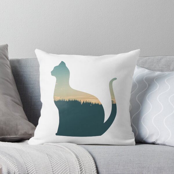 Item preview, Colorful Forest Trees Under Calm Sky Cat | Colorful Cat designed and sold by BopleDesigns.