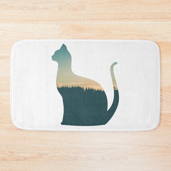 Item preview, Colorful Forest Trees Under Calm Sky Cat | Colorful Cat designed and sold by BopleDesigns.