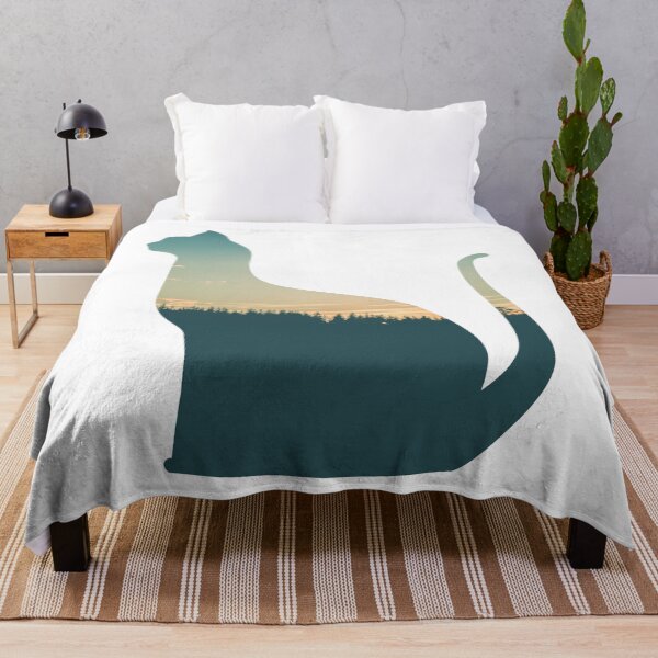 Item preview, Colorful Forest Trees Under Calm Sky Cat | Colorful Cat designed and sold by BopleDesigns.