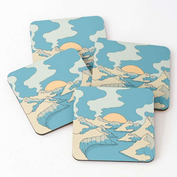 Item preview, The blue river cliffs designed and sold by Swadeillustrations.