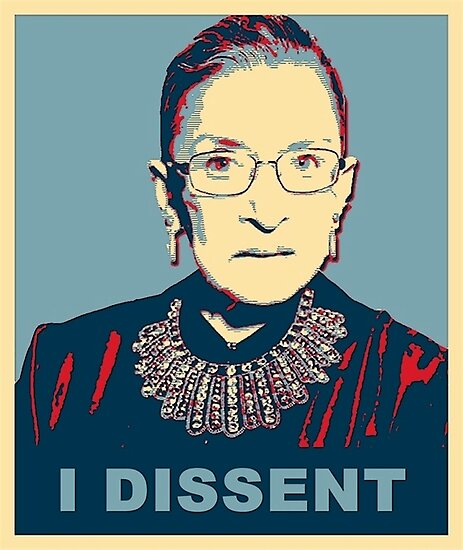 Notorious Rbg I Dissent Posters By Thelittlelord Redbubble