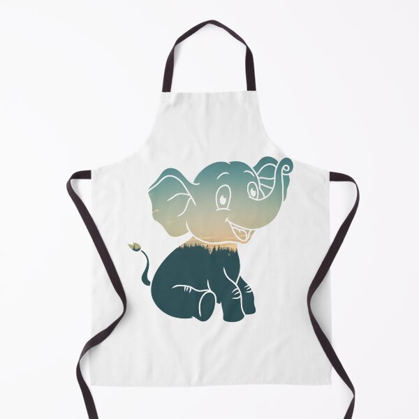Item preview, Colorful Forest Trees Under Calm Sky Baby Elephant | Cute Baby Elephant designed and sold by BopleDesigns.