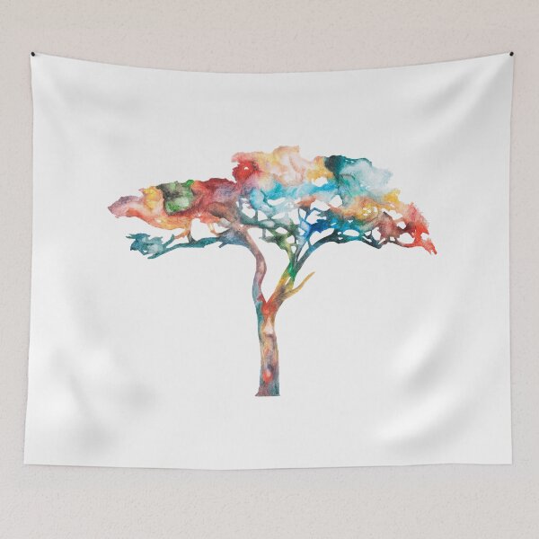 Item preview, Colourful Acacia Tree - Multicoloured World designed and sold by Leela's House.