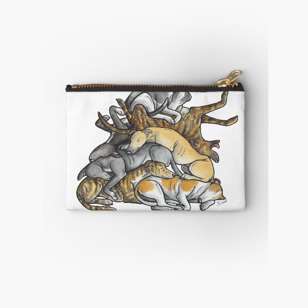 Item preview, Sleeping pile of Greyhound dogs designed and sold by animalartbyjess.
