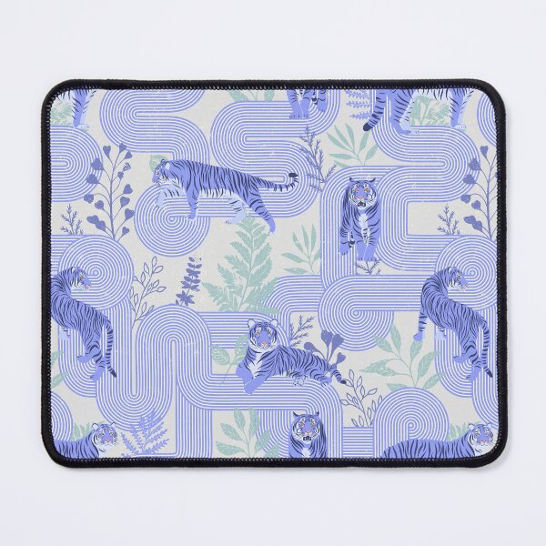 Item preview, Lavender tigers, herbs and abstract mazes. designed and sold by Skaska.