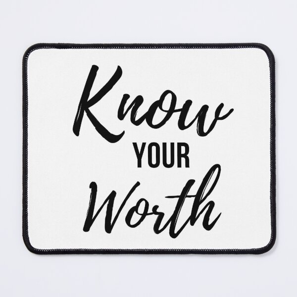 Item preview, Know Your Worth Minimalist Text designed and sold by Trisha Banlasan.