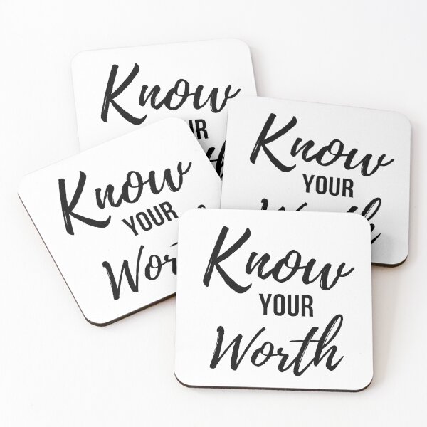 Item preview, Know Your Worth Minimalist Text designed and sold by Trisha Banlasan.