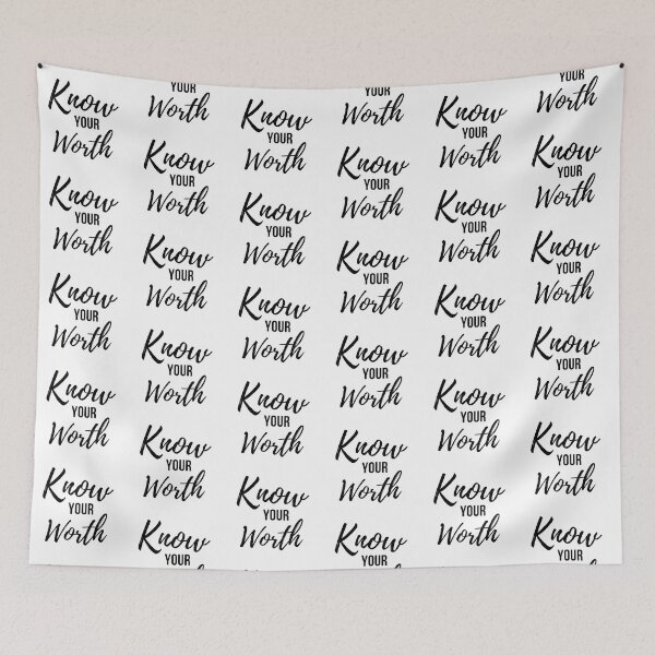 Item preview, Know Your Worth Minimalist Text designed and sold by Trisha Banlasan.