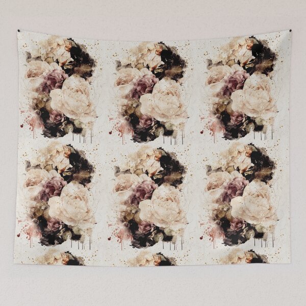 Aperçu de l'œuvre Motif de fleurs abstraites créée et vendue par RED FIR.