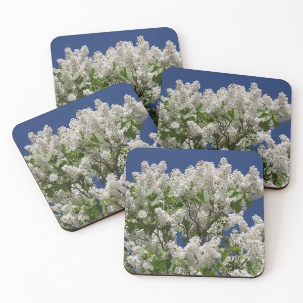 Item preview, Blooming white lilac with a beautiful blue sky designed and sold by PausePapote.