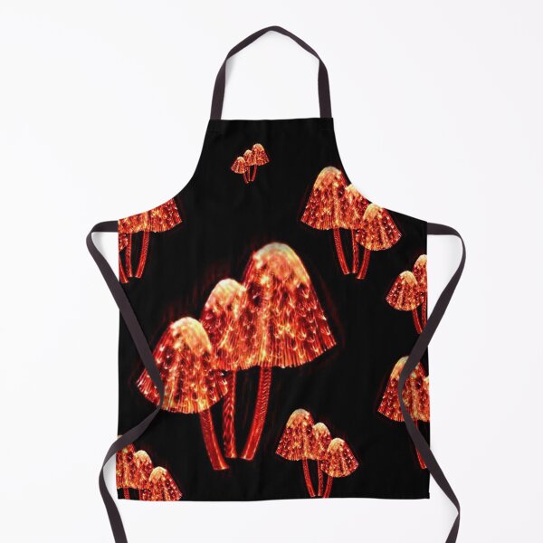 Item preview, mushrooms, red, burning, toadstools, fly agarics, psycho mushrooms, designed and sold by Maria Mihailova.