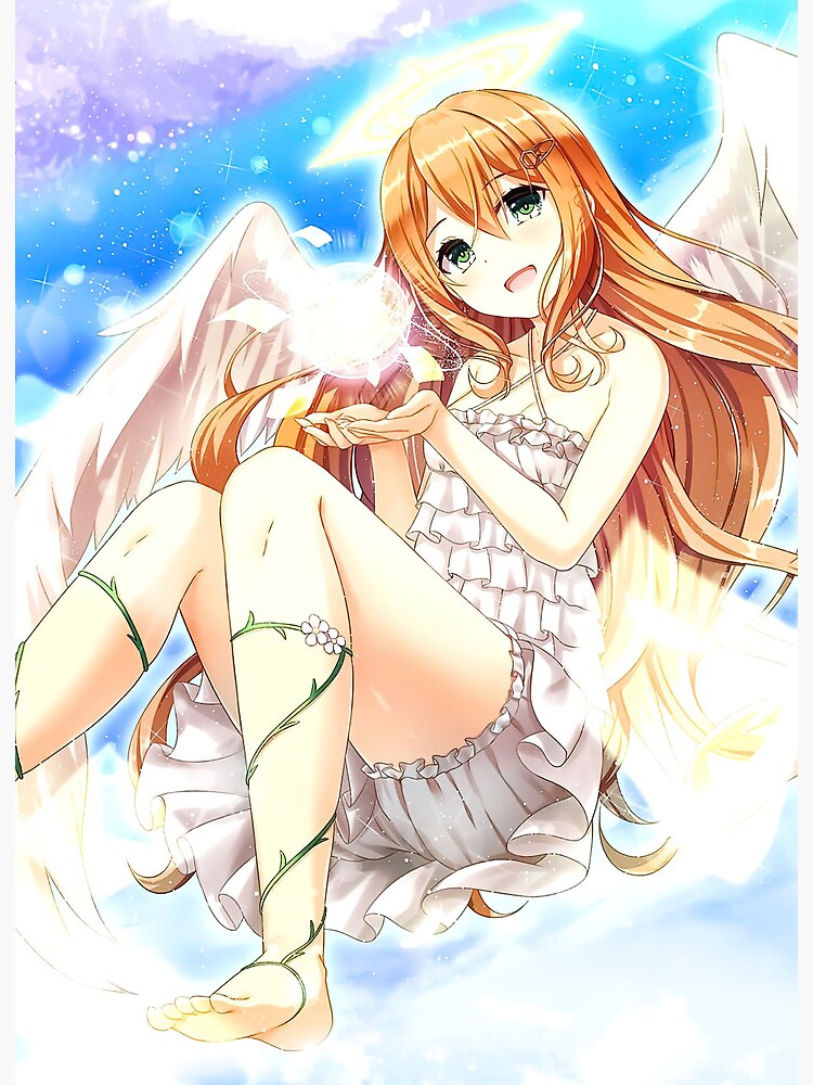 Anime girl angel - online puzzle