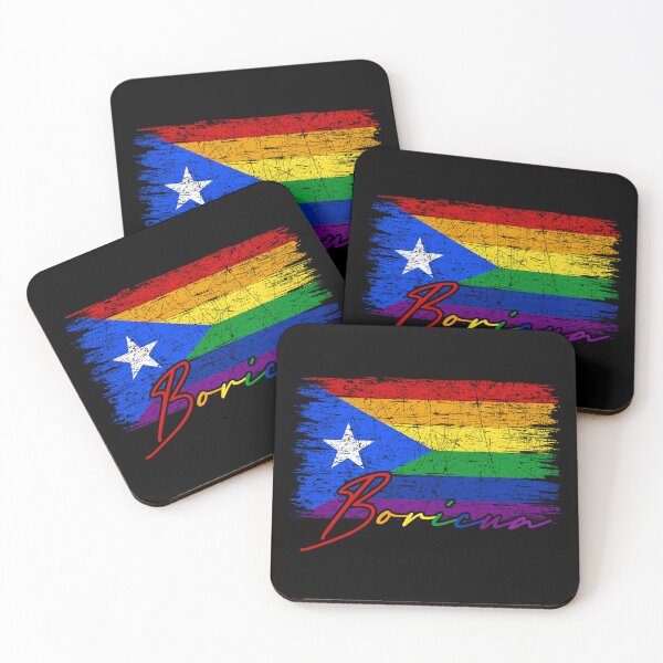 Item preview, Puerto Rico Boricua LGBT Gay Pride Flag designed and sold by RosannaArt.