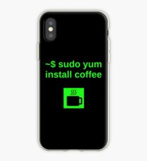 Linux sudo yum install coffee iPhone Case