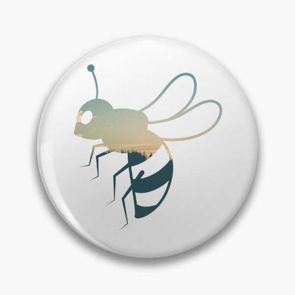 Item preview, Forest Trees Under Calm Sky Honey Bee | Colorful Honey Bee designed and sold by BopleDesigns.
