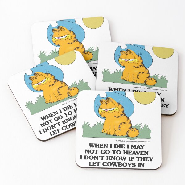 Item preview, Garfield When I Die I May Not Go To Heaven I Don't Know IF They Let CowBoys I designed and sold by oopadaytrading.