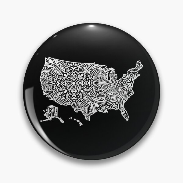 Item preview, Patriotic Mandala Style Map of United States of America designed and sold by mrhighsky.